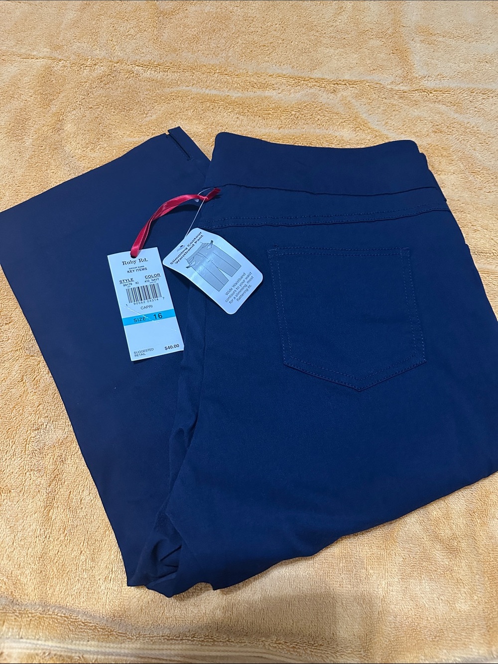 Ruby Rd. Navy Blue Capris